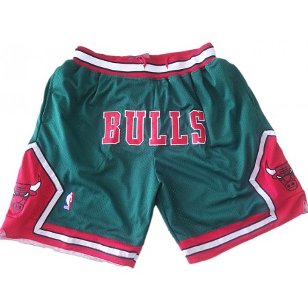 NBA Chicago Bulls Uomo Pantaloncini Tascabili Verde Swingman